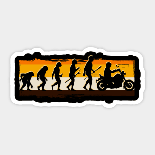 motorcycle evolution funny motorcycle gifts Sticker